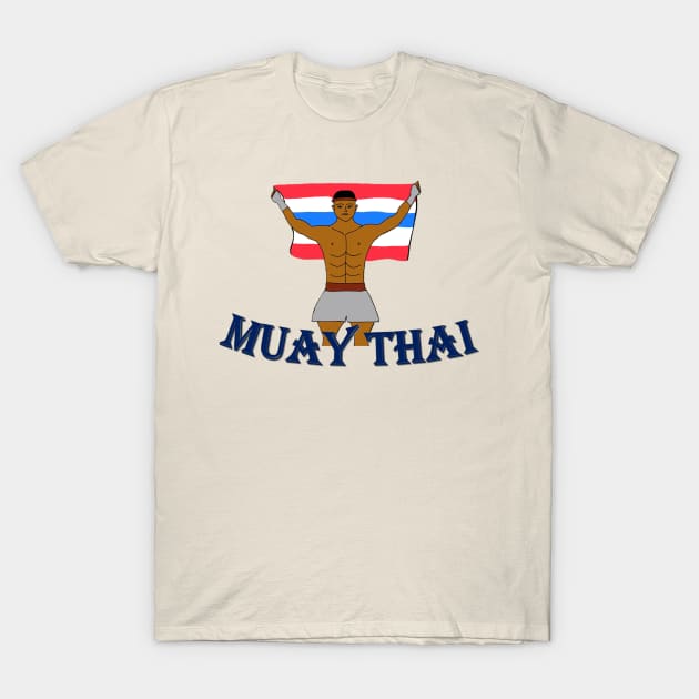 Thai Boxing - Empowered Men T-Shirt by drawkwardly